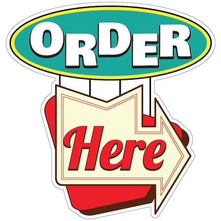Order Here Decal Concession Stand Food Truck Sticker